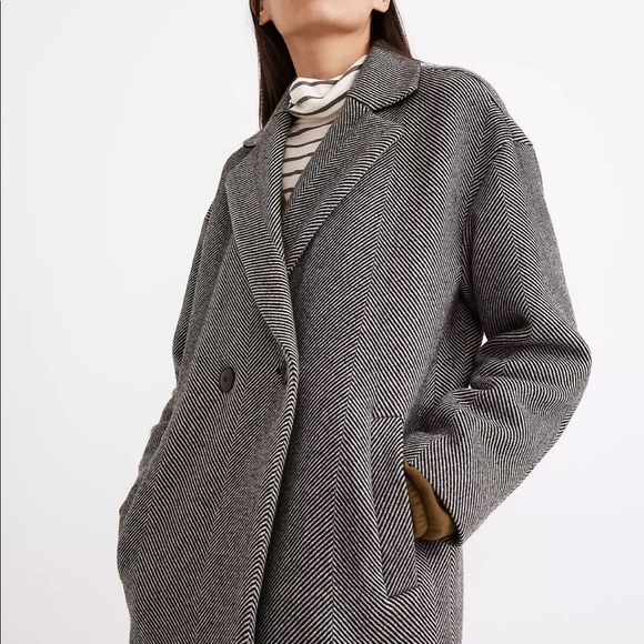Madewell Averdon Coat in Herringbone Insuluxe Fabric - Picture 4 of 11